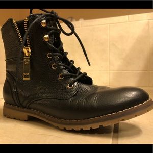 Tony Hilfiger Black Booties with Gold